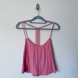 Victoria's Secret Pink Lace Back Pajama Top
